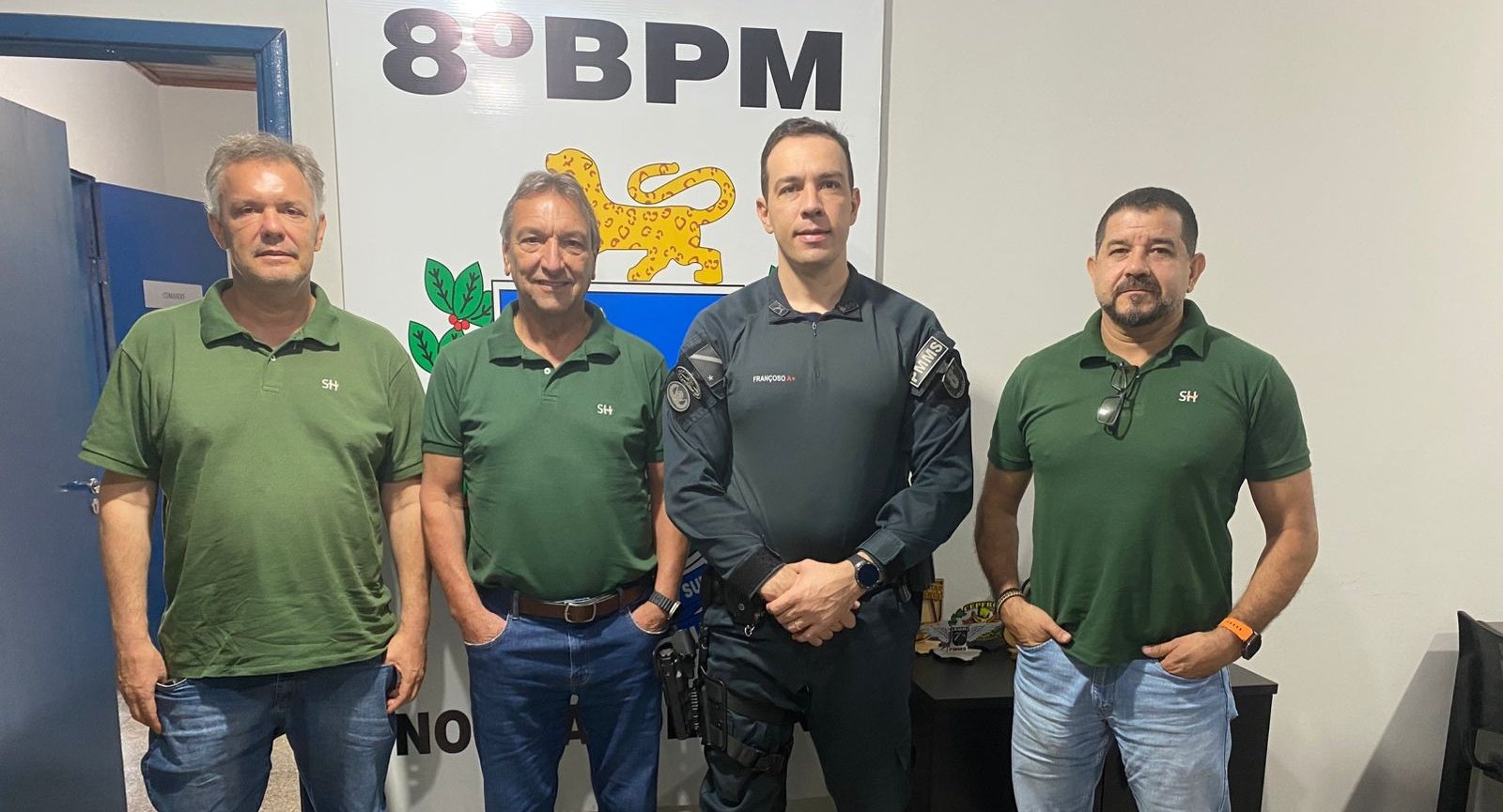 Equipe da Energética Santa Helena realiza visita institucional ao comandante do 8º BPM