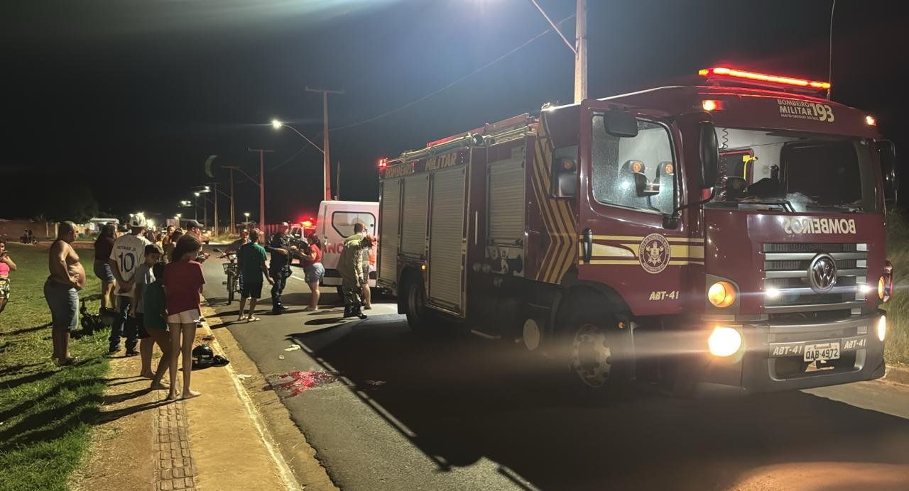 Motociclista ferido em acidente grave permanece na UTI do Hospital Regional de Nova Andradina em estado crítico