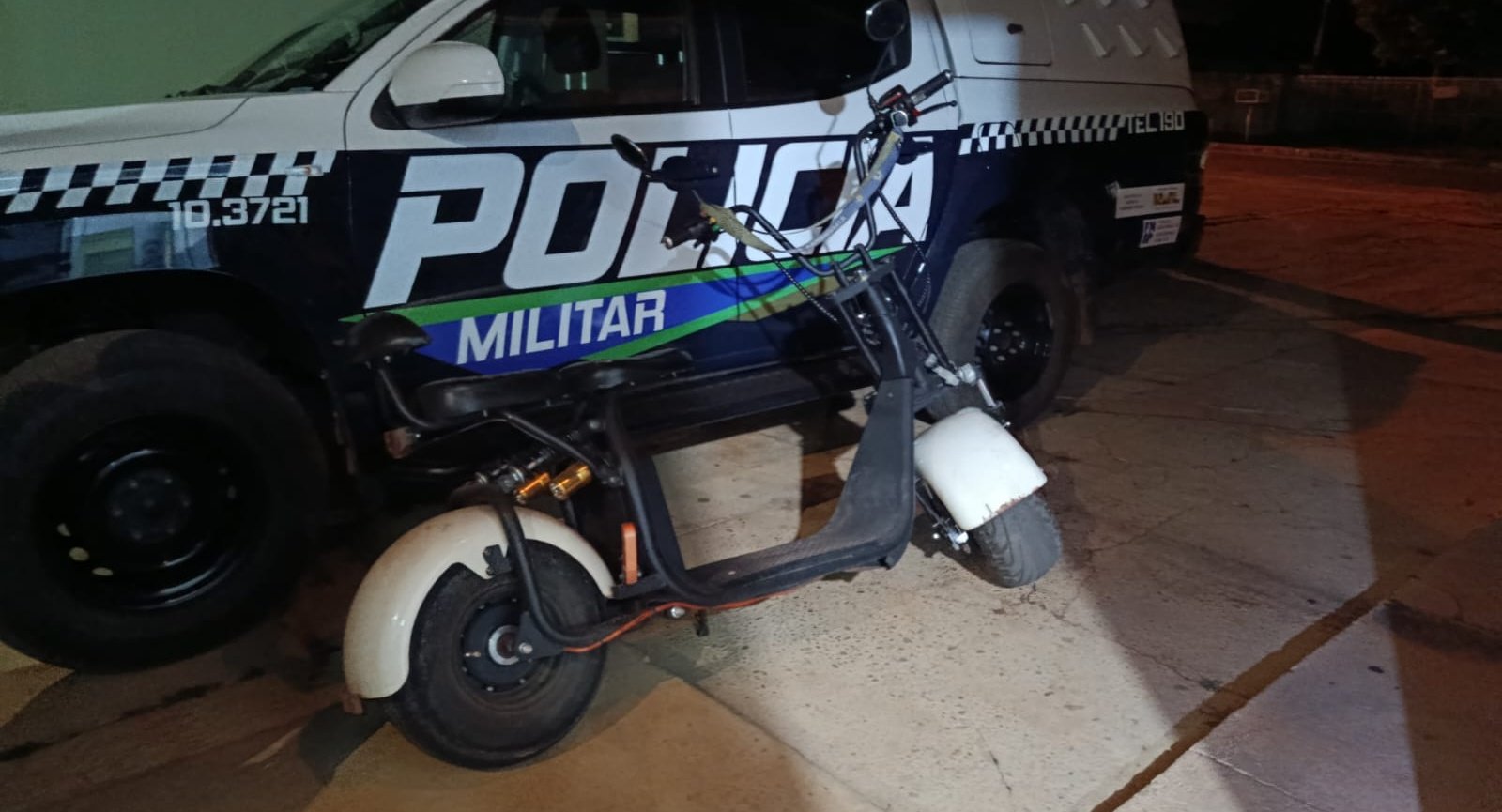 PM localiza bicicleta elétrica abandonada e encaminha objeto à Delegacia em Batayporã