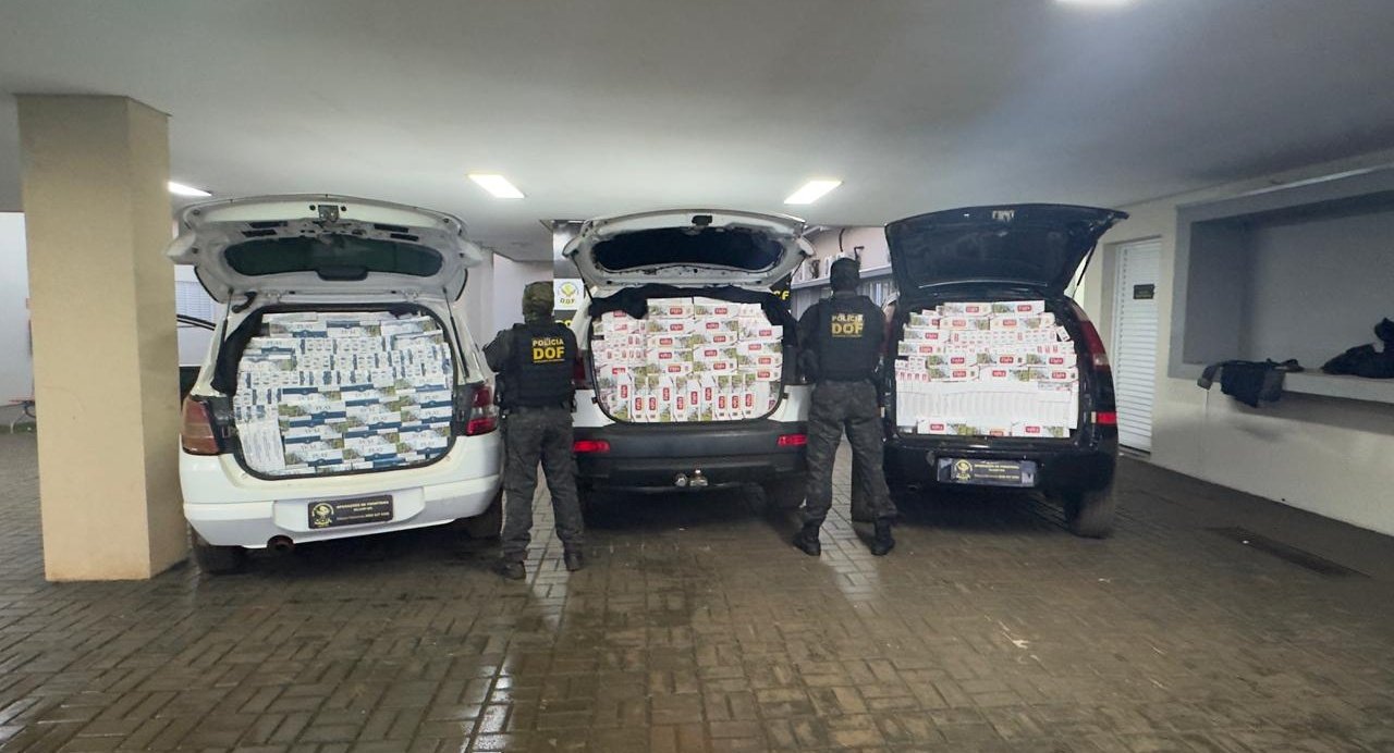 DOF apreende 9 mil pacotes de cigarros contrabandeados em Dourados e Nova Andradina