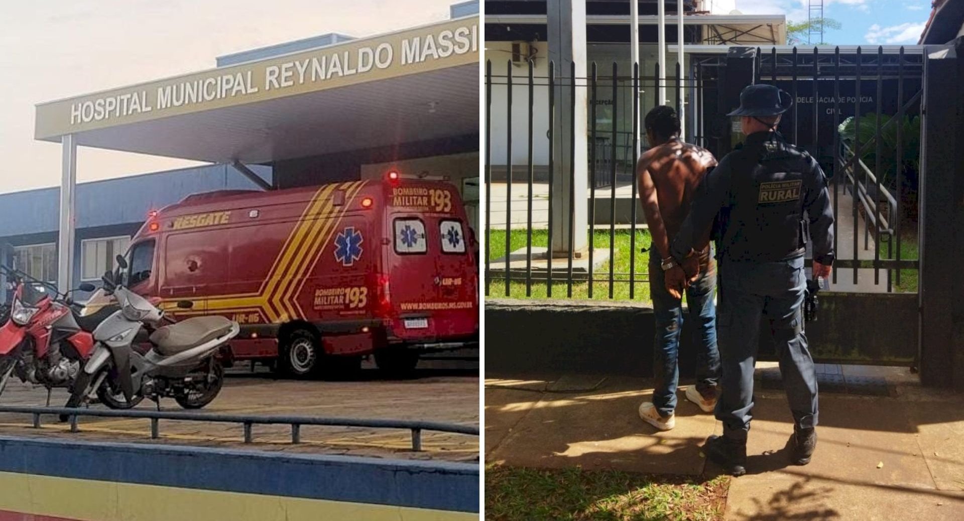 Homem esfaqueado morre no Hospital Municipal de Ivinhema; autor foi preso pela Polícia Militar Rural
