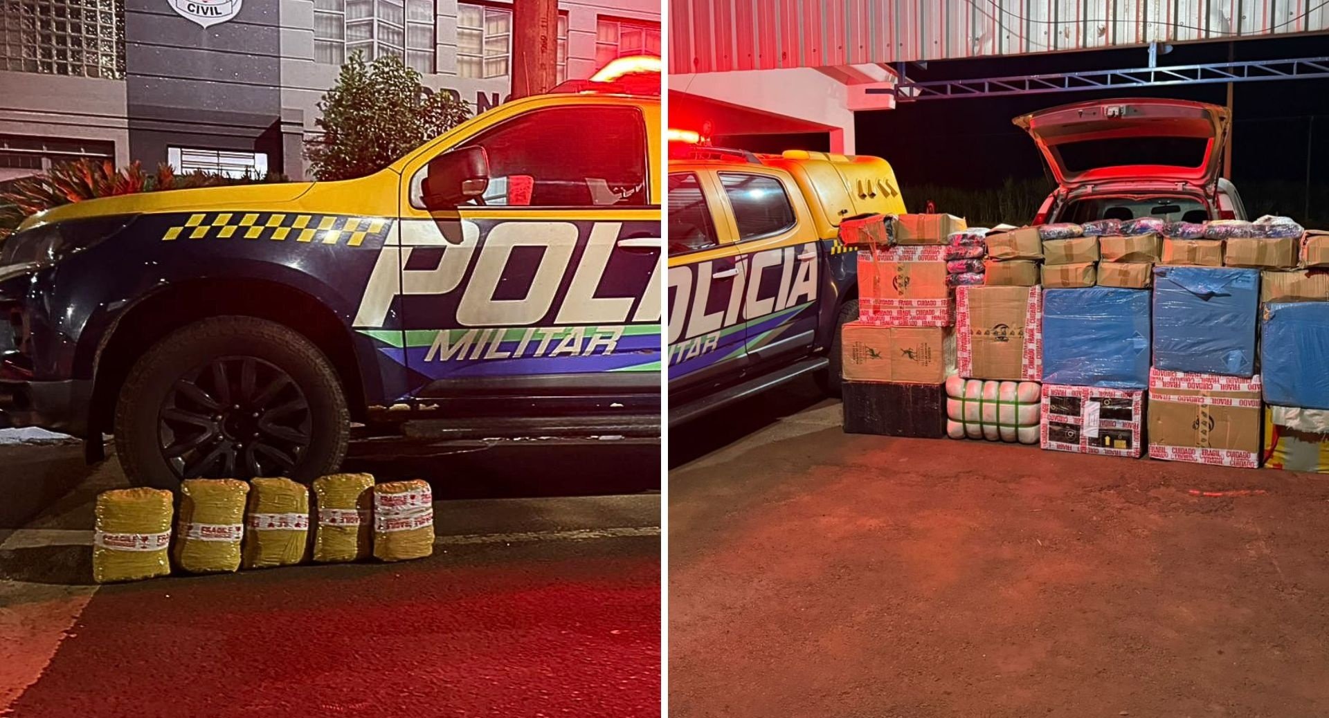 PMR realiza apreensões de droga e mercadorias irregulares na região de Nova Casa Verde