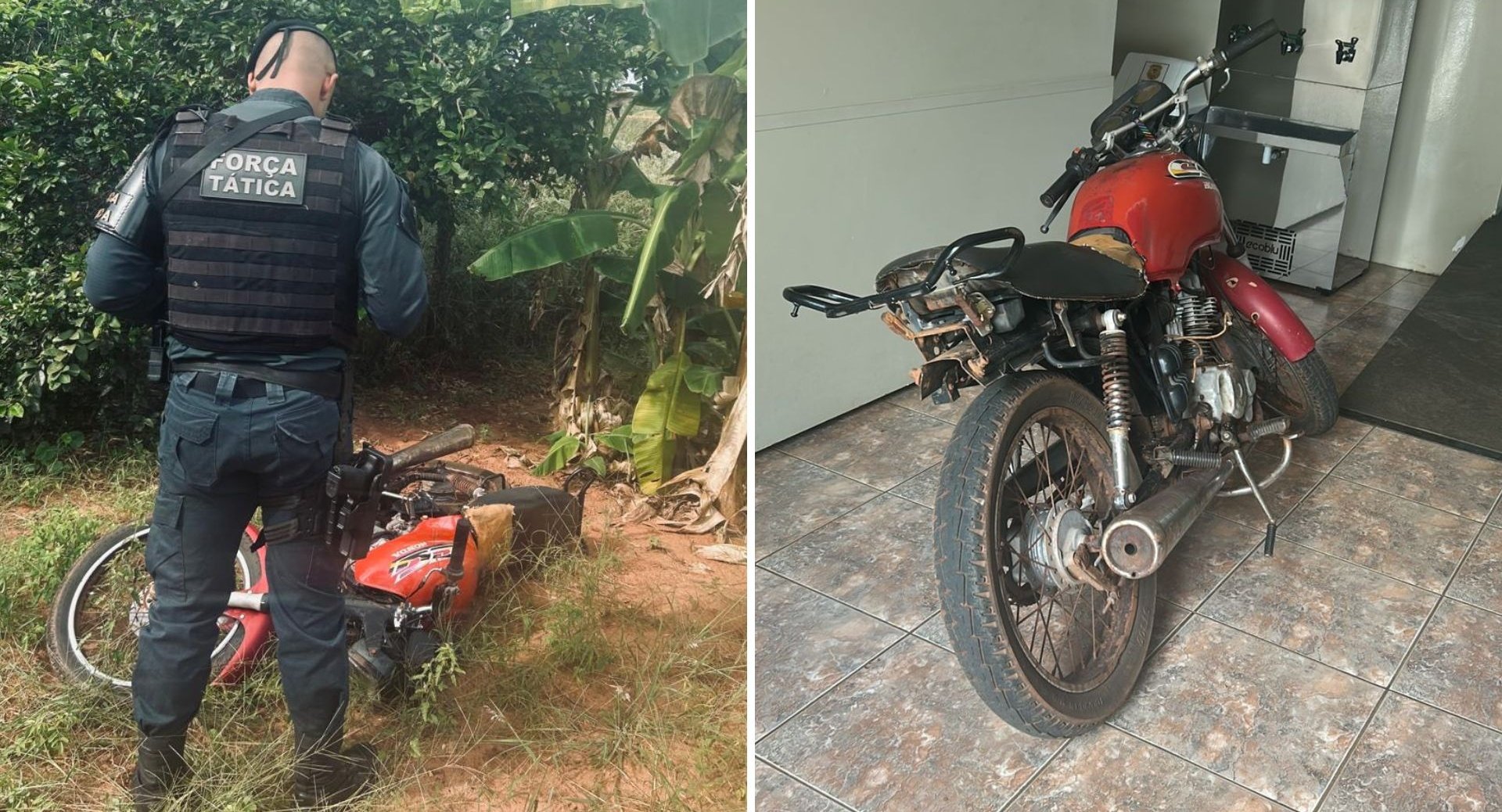 Polícia Militar localiza motocicleta abandonada e encaminha veículo à Delegacia em Nova Andradina