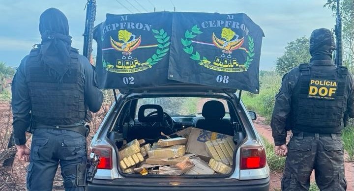Veículo atolado leva DOF à apreensão de quase 300 quilos de maconha em Nova Andradina