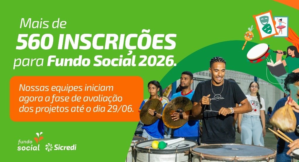 Sicredi Centro-Sul MS/BA encerra inscrições para o Fundo Social 2026 com mais de 560 projetos cadastrados