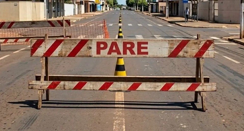Nova Andradina: DEMTRAN interdita trecho da Rua Professor João de Lima Paes nesta terça-feira