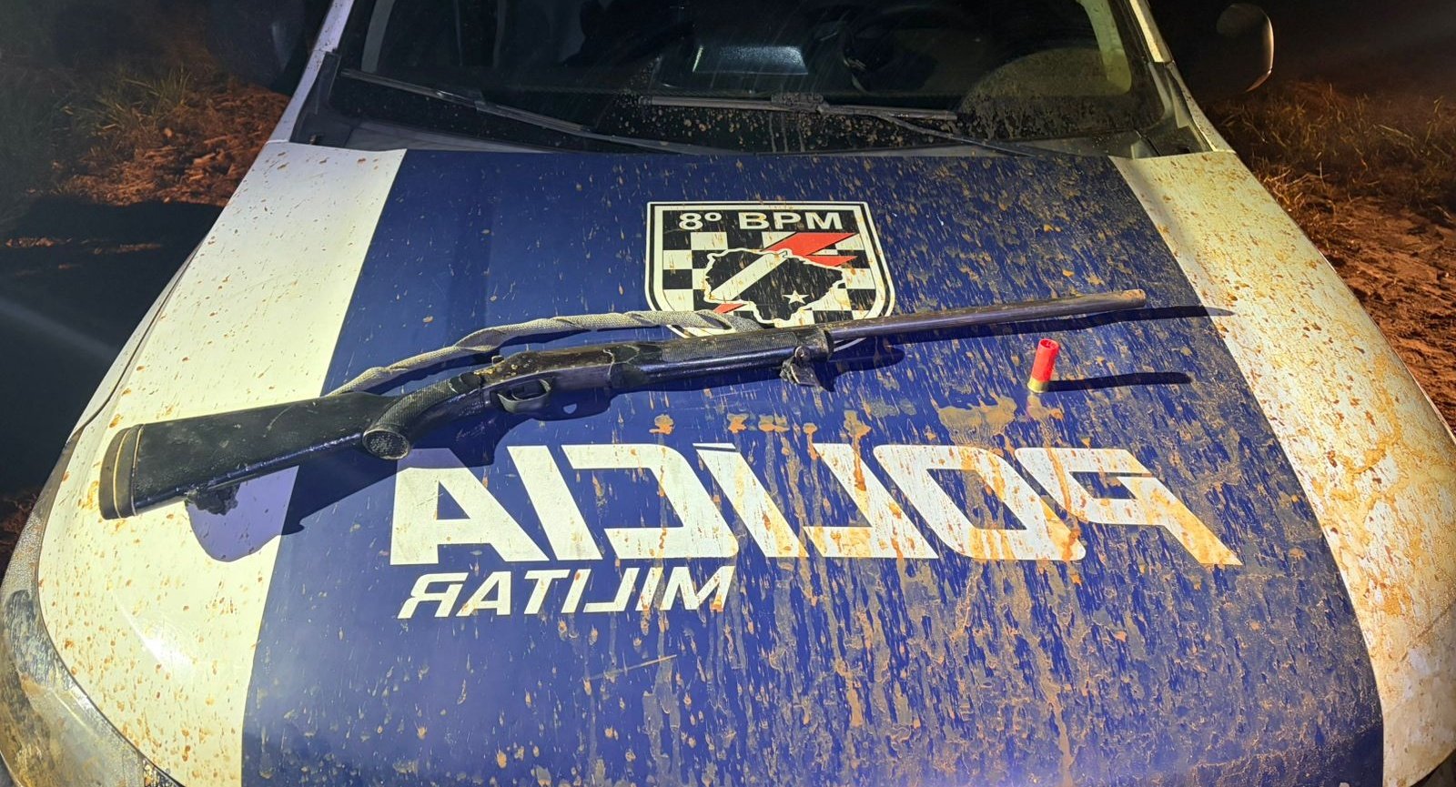 Denúncia leva Polícia Militar a apreender arma de fogo na zona rural de Nova Andradina