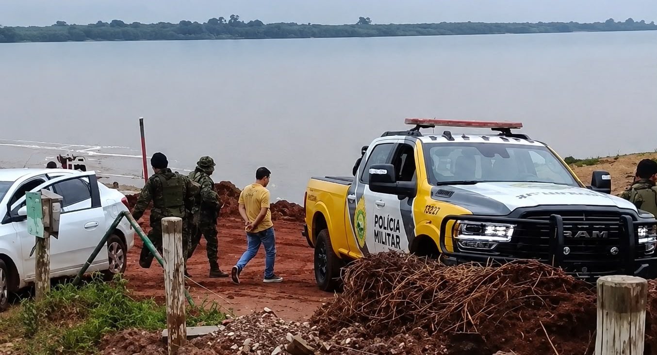 Homem é preso após ação policial na balsa entre Mato Grosso do Sul e Paraná