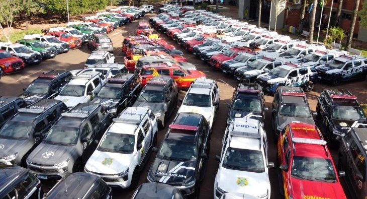 Equipamentos e 522 viaturas: investimento de R$ 176 milhões vai direto para municípios na maior entrega da segurança de MS