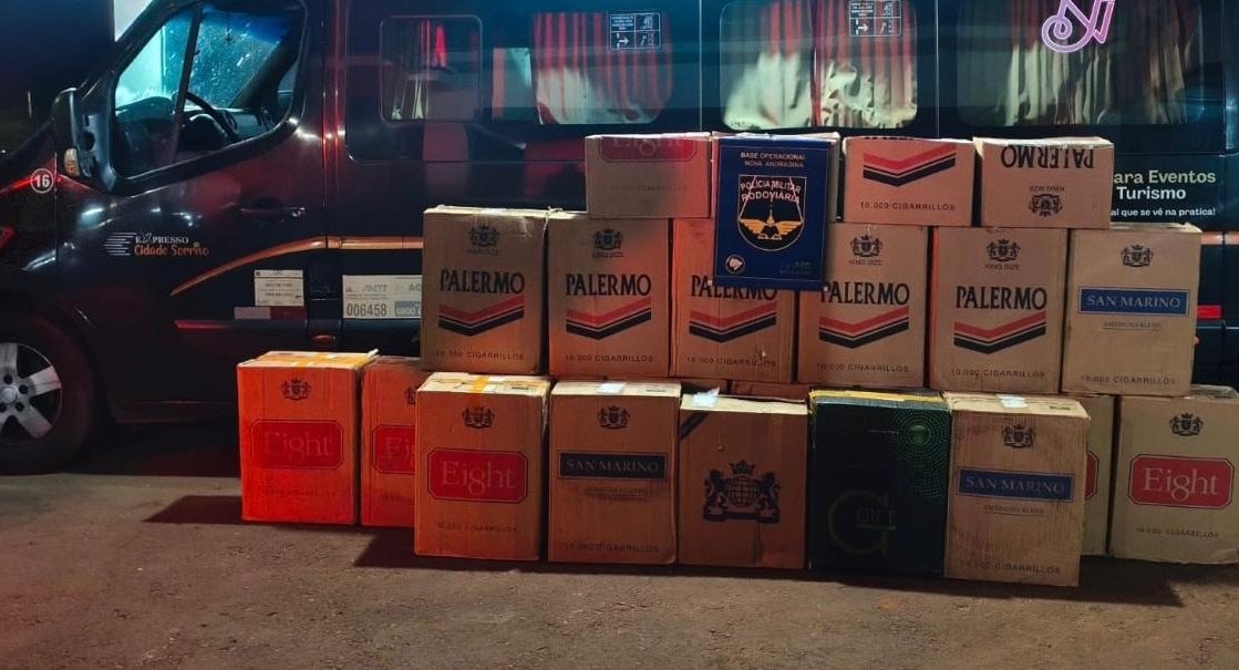 Empresa de transportes emite nota oficial após colaborador ter sido flagrado pela PMR com carga de cigarros