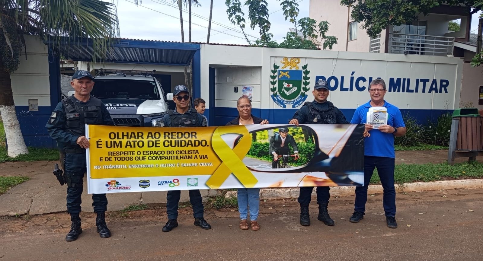 Panfletagem reforça conscientização durante Semana Nacional do Trânsito em Taquarussu