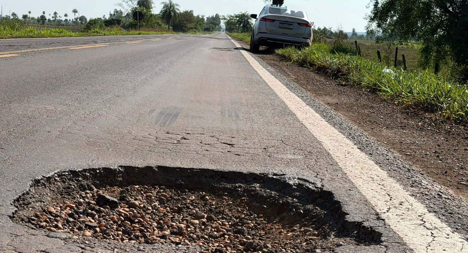 Buracos na BR-376 seguem causando prejuízos entre Nova Andradina e Ivinhema
