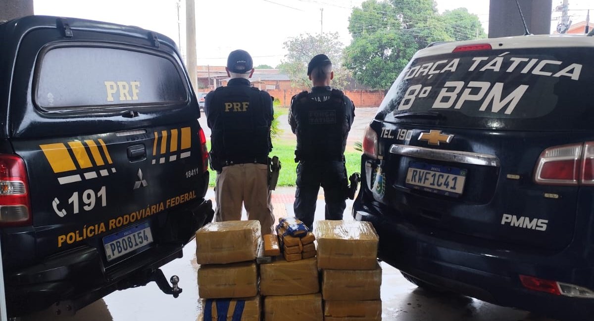 Perseguição termina com apreensão de 202 kg de maconha em Nova Casa Verde
