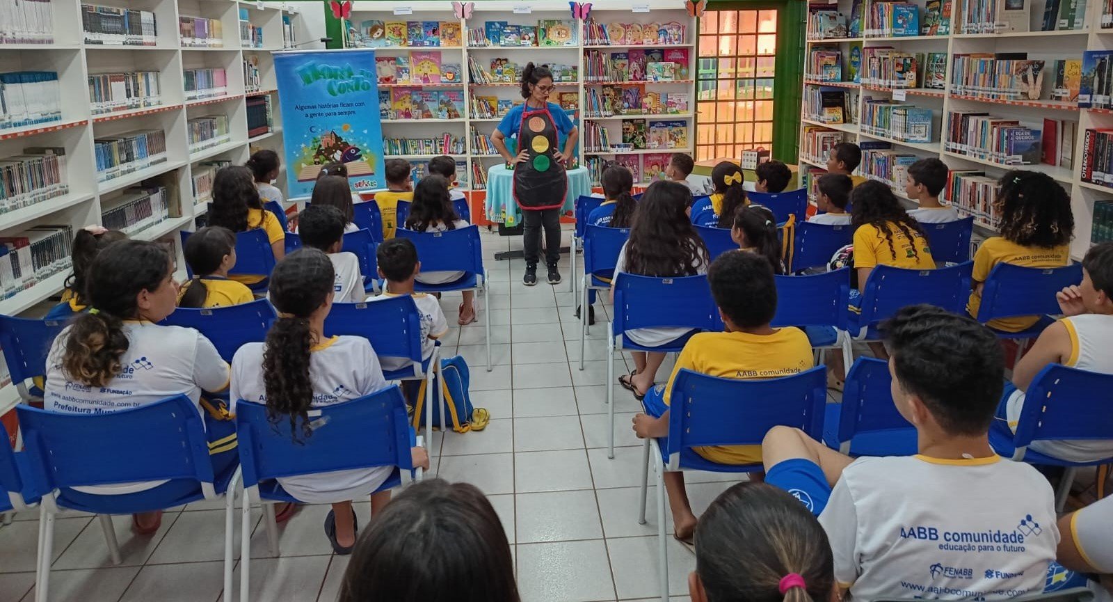 Nova Andradina - Biblioteca SESI leva educação para o trânsito de forma lúdica às crianças