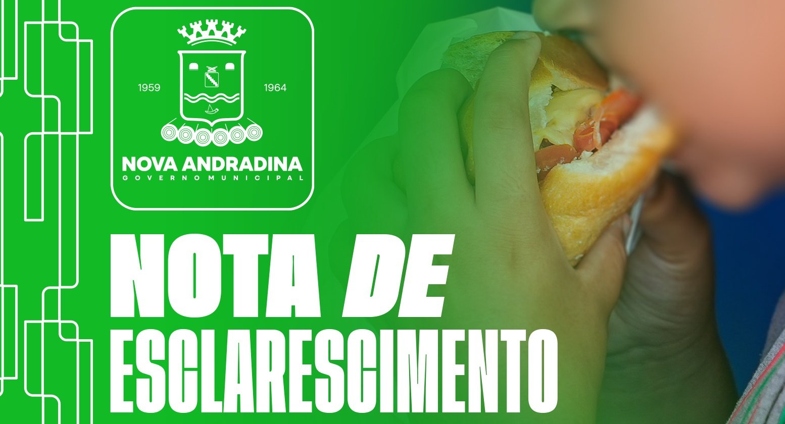 Prefeitura de Nova Andradina esclarece oferta de hambúrguer na merenda escolar da Rede Municipal de Ensino