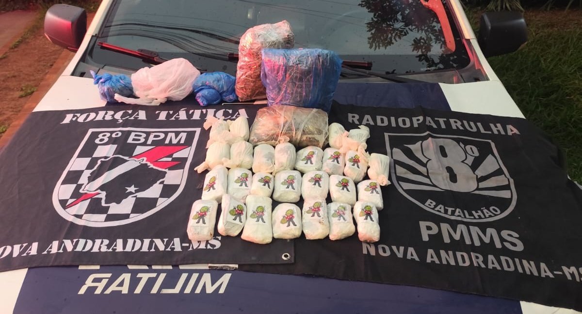 Mulher é presa com mais de cinco quilos de drogas em ônibus interestadual na região de Nova Andradina