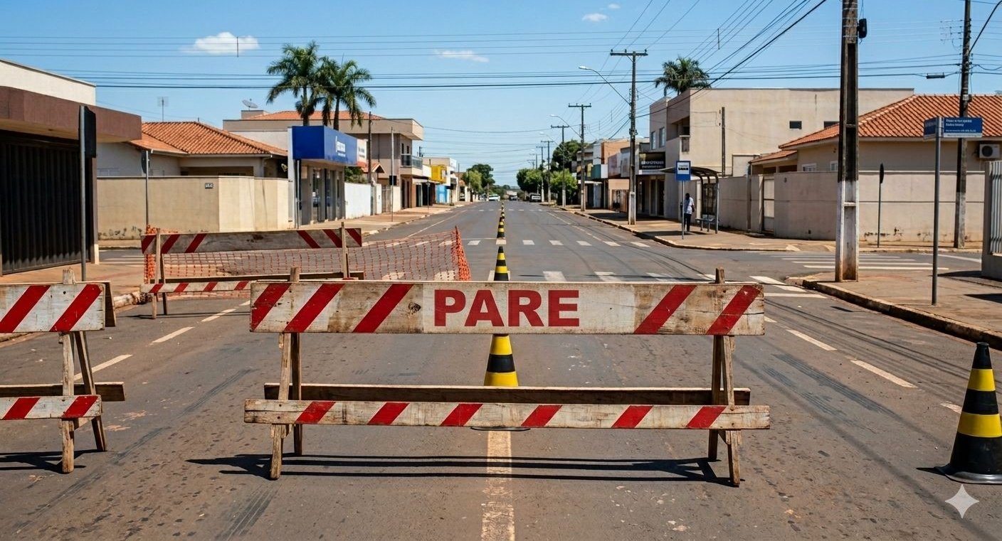Nova Andradina - Rua Juscelino K. de Oliveira terá interdições neste fim de semana